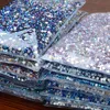 Diamond Målning Junao 100Gross Bulk Packag Crystal SS6 8 10 12 16 20 30 AB Color Glass S Non Fix Flat Back Strass Diy Nail Stones 230826