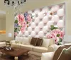 Fonds d'écran personnalisé papier peint mural aquarelle fleur rose papiers peints décor à la maison salon chambre