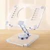 Tablet PC Stand Katlanabilir Tablet Şeffaf Akrilik Braket Stand 360 ° Döndürme oyuklu Soğutma Standı Alüminyum Alaşım Tutucu Masası İPad Mount 230826