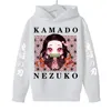 Bluzy Bluzy Demon Slayer Bluza Dzieci 4-14 lata Ubrania Odpowiednia dziewczynka z kapturem z kapturem z kapturem Yaiba Manga Pullover Sweter 230826