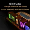 Dekoratif nesneler figürinler rgb nixie glow tüp saat diy ahşap masa saati LED elektronik gece lambaları masaüstü lamba dijital saat oyun odası dekorasyon hediyesi 230826