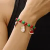 Bracelets de charme Mode Bracelet de Noël Mignon Père Noël Bonhomme de neige Flocon de neige Pendentifs pour femmes Filles Année Cadeaux Ornements