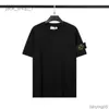 T-shirt pour hommes Company Designer Stone Tees Haute Qualité Summer Menswear Respirant Lâche Bouton Badge Lovers Street Fashion 100% Coton Polo Massimo CP Taille M-3XL 23 JQ8X