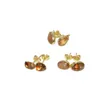 Stud Earrings Natural Crystal Quartz For Women Yellow Citrines 1pc Small Energy Stone Irregular Charms 2023