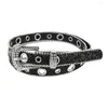 Cinture Cintura da donna elegante con chiusura a fibbia Strass scintillanti Cowgirl Un'aggiunta alle donne