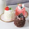 Dekorativa blommor 1pc Artificial Cake dessert Fake Food Decoration POGRAPHY PRO SIMULATION MODEL TEABELT FCYY-023