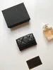 Berömd designer CC -korthållare läder mini plånbokficka förändring