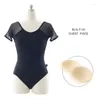 Stage Wear Women Ballerina Ballet Leotard Professional Soft Mesh Gymnastics Costume Adult Sexy Bodysuit