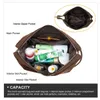 Waist Bags Luxury Brand Cosmetic Bag Men Crazy Horse Leather Large capacity Toiletry Travel Portable Storage Wash Organizer Makeup 230826