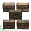 Jewelry Pouches Vintage Decor 5pcs Box Wooden Necklace Earrings Retro Hairpin Small Trinket Case Treasure Keepsake