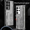 Metal boundless Case For Samsung Galaxy S23 Ultra S23 Plus Galaxy S23 machinery gear Case Cover Cool Protector Funda