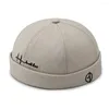 Casquettes de cyclisme Casquette Docker en coton de couleur unie 2023 porter toutes les saisons Style de rue chapeau de propriétaire lettre impression bonnet chapeaux unisexe