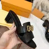 Designer feminino chinelos de salto alto couro sexy verão sandálias grossas moda sexy sapatos de festa tamanho 35-44 com caixa