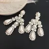 Dingle örhängen naturlig oregelbunden pärlablomma överdriven stor för kvinnor av högsta kvalitet smyckesdesigner landningsbanan