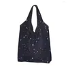 Сумки для покупок смешное ночное небо космическое галактика Сумка портативная вселенная Продуктовая покупатель на плечах