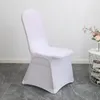 椅子は卸売りの結婚式のパーティーの装飾ワンピースの弾性スパンデックスの白いカバー