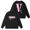 Felpa con cappuccio di marca americana VLONE uomo donna cotone a maniche lunghe rosa Graffiti V lettera stampa sul retro tendenza Street Luxury qualità top Felpe con cappuccio Felpe con cappuccio