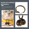 Colliers pour chiens, 2 ensembles, accessoires Vintage, cloche pour animaux de compagnie, bricolage, collier fort, pendentif, porte-clés, chaîne d'entraînement pour chat