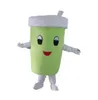 Costume de mascotte de tasse verte professionnelle, robe de soirée fantaisie d'halloween et de noël, Costume de personnage de dessin animé, tenue de carnaval unisexe pour adultes