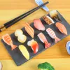 Crianças brincando de casa brinquedos cozinha jogar simulação de comida culinária japonesa mini sushi salmão modelos cozinhas decorações fingir adereços decorativos cozinhar brinquedo