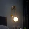 Wall Lamps Modern Lamp Glass Ball Lampshade LED Gold Home Decor Living Room Bedroom Interior Lighting Sconce Nordic Luminaire Light