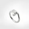 Bague de créateur femme homme clou amour bande pierre Design vis bijoux Couple amoureux argent or RingsQ0LD Q0LDQ0LD Q0LD