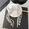 Designerörhängen SL Luxury Top Sweet Princess Light Luxury Tassel Full Diamond Earrings Versatile Simple and Magnificent Female örhängen Tillbehörsmycken