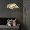 Lâmpadas de assoalho rattan vime lâmpada para cozinha sala de jantar quarto cabeceira madeira folha de bambu grade luz e27 decoração para casa ornamentos iluminação