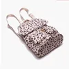 School Bags Spring 2023 Women's Simple Lightweight Casual Backpack Nylon Drawstring Leopard Print 230826