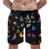 Shorts pour hommes imprimé floral papillon gym corbeau noir et papillons pantalons courts de planche mignons graphiques sports surf troncs de plage à séchage rapide