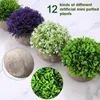 Mini fleurs décoratives en pot, fausses plantes artificielles en Pot, verdure en plastique pour la maison, le bureau, la ferme, décor de chambre