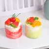 Dekorativa blommor 1pc Artificial Mousse Cake dessert Fake Food Decoration POGRAPHY PRO SIMULATION MODEL TEABEL FCYY-040