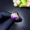 Cluster Rings Weainy Natural Amethyst Lady Ring S925 Sterling Silver Fashion 12 16mm Millennium Cut High-klass