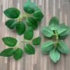 Dekorativa blommor 20st Silk Green Leaf Artificial Plants Rose Leaves Brud Wrist Realistic Stems