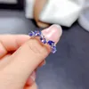 Anéis de cluster 925 prata luxo moda torcido fio completo zircão simulação spinel azul fechado anel senhoras festa de aniversário jóias presente