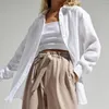 Ethnic Clothing Pure Cotton Crepe Shirt Spring 2023 Comfortable Loose Fitting Femme Blusas Tunics Vintage Print OL Women Tops Streetwear