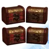 Jewelry Pouches Vintage Decor 5pcs Box Wooden Necklace Earrings Retro Hairpin Small Trinket Case Treasure Keepsake