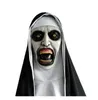 Die Horror Scary Nonne Latex Maske Kopftuch Valak Cosplay für Halloween Kostüm Gesichtsmasken mit Kopfbedeckung 243Q