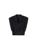 Männer Pullover Frauen Blusen V-ausschnitt Koreanischen Stil Elegante Chic Weiß Ärmellose Hemden Schwarz Crop Tops Büro Alte Geld Ästhetik