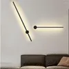 Lâmpada de parede moderna minimalista longa led arandela luz interior sala de estar quarto sofá fundo