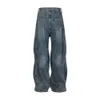 Jeans masculinos y2k vintage lavado torcido onda listrado baggy jeans unisex streetwear perna larga solta casual calças jeans homens grandes cargas 230827