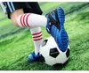 Barns fotbollsskor TF Training Shoes Low Top Kids Football Boots Storlek 29-39 Rödguldblått