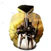 Men's Hoodies Vintage Men Printed 3D Ancient Soldier Crusader Black Hoodie Spring Autumn Oversized Long Sleeve Clothes Coat Tops
