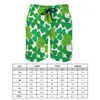 Men's Shorts Shamrock Print Board Celebrate St Patricks Day Running Surf Beach Short Pants Funny Printed Large Size Swimming Trunks