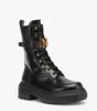 Знаменитый дизайн F-Graphy круглой ноги лодыжки Women Women Black Colf Crocky Lug Sole Combat Boot Marchacroche Свадебная леди зимние писти Eu35-40