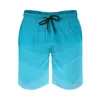 Herenshorts Board Print Hawaii Beach Trunks Gradiëntblauw Veelhoekig Sneldrogend Sport Surf Grote maat korte broek