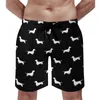 Shorts pour hommes été gymnase mignon chien vêtements de sport Golden Retriever Silhouette motif plage Hawaii confortable maillot de bain grande taille