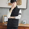 Gilets pour hommes en plein air hommes gilet confortable hiver rembourré chaud élégant avec poches à glissière col montant protection du cou gilet