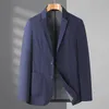 Мужские костюмы Blazers Высококачественный Blazer British Style Элегантный высокопоставленные простые бизнес -модные отдыха.