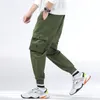 Men's Pants Plus Size M 8XL Pocket Black Cargo HipHop Men Harem for Slim camouflage pants solid color 8 colors 230826